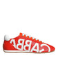 Red White Leather Logo Casual Sneakers Shoes