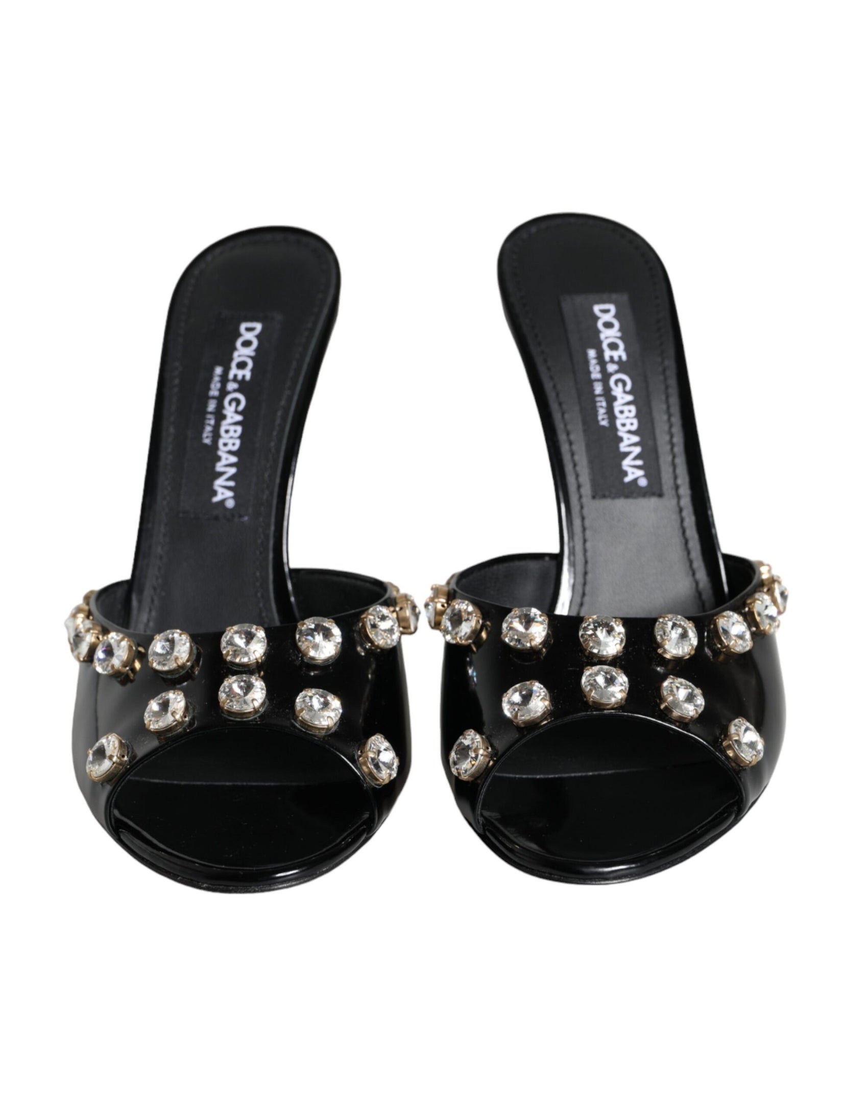 Schwarze Kristall Heels Keira Sandalen Schuhe
