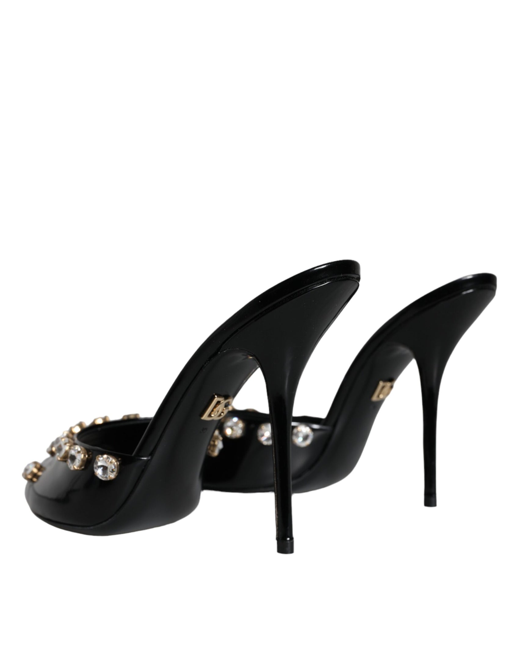 Schwarze Kristall Heels Keira Sandalen Schuhe