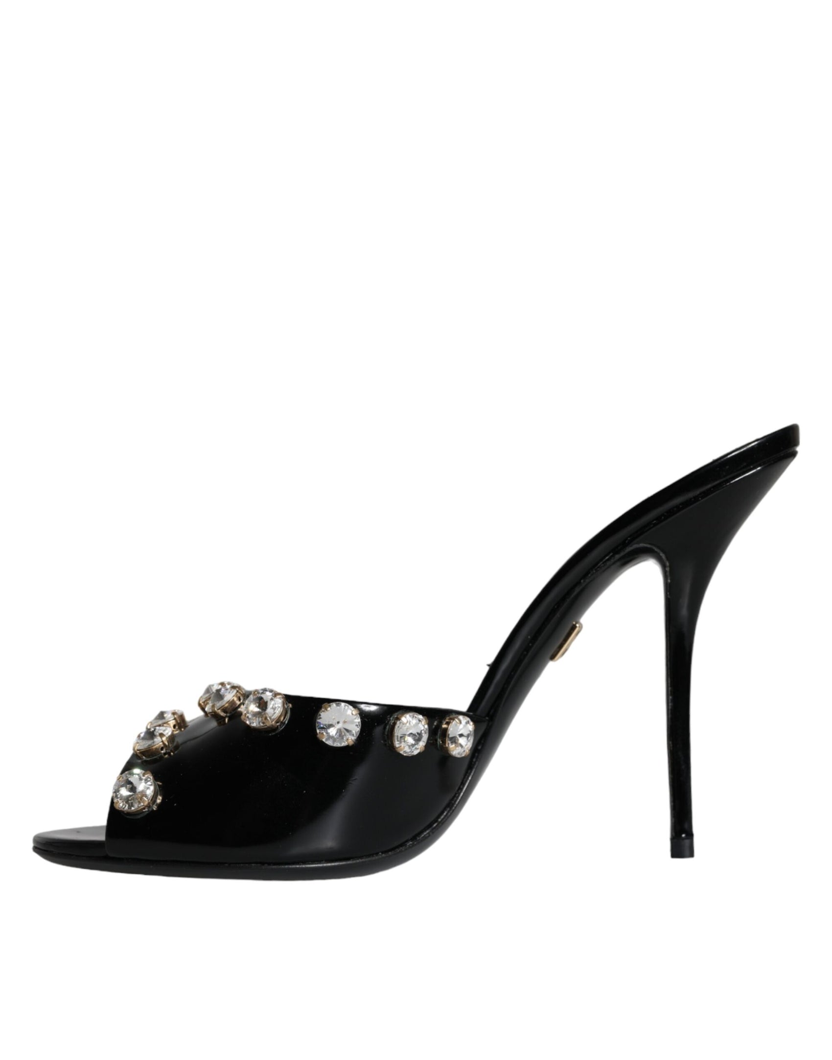 Schwarze Kristall Heels Keira Sandalen Schuhe