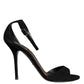 Black KEIRA Heels Ankle Strap Sandals Shoes