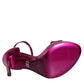 Fuchsia KEIRA Heels Ankle Strap Sandals Shoes