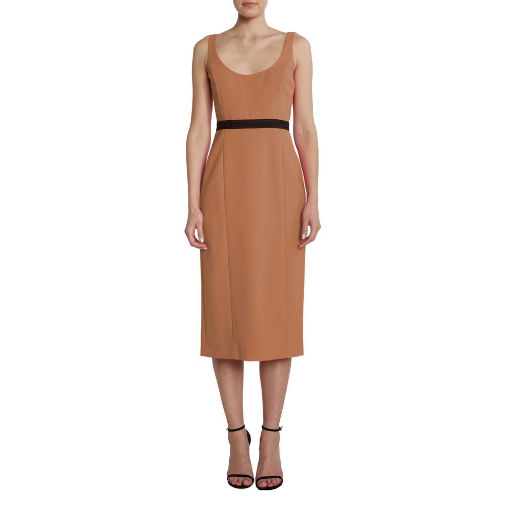 Brown Polyester Dress