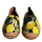 Multicolor Lemon Slip On Espadrilles Shoes