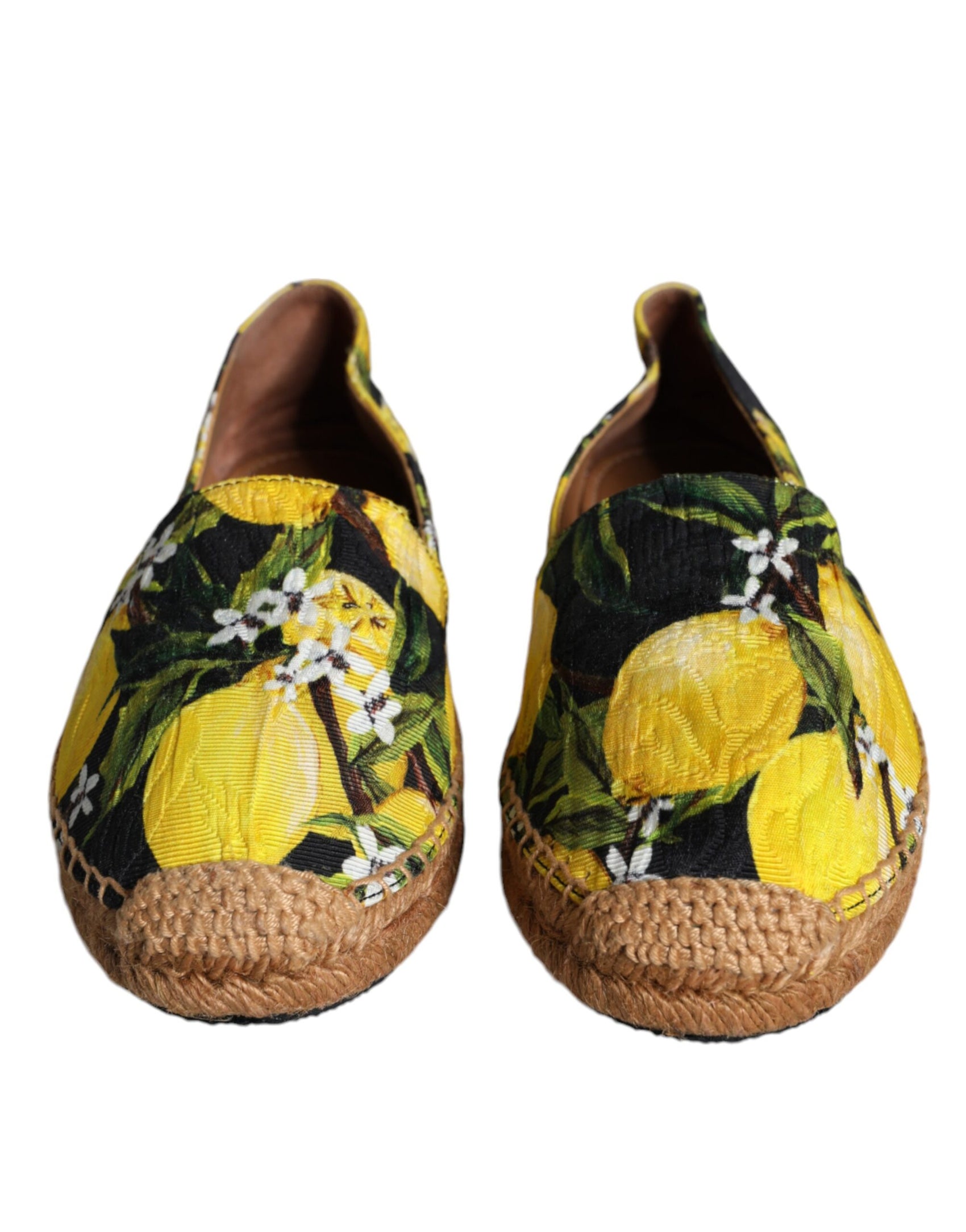 Mehrfarbige Zitronen-Espadrilles zum Hineinschlüpfen