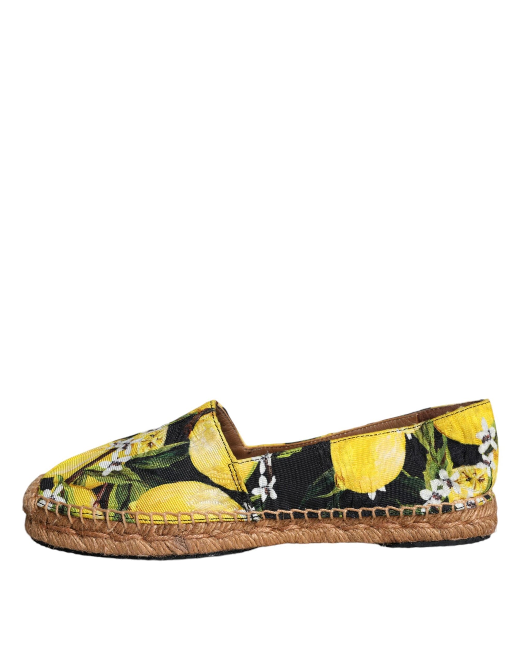 Mehrfarbige Zitronen-Espadrilles zum Hineinschlüpfen