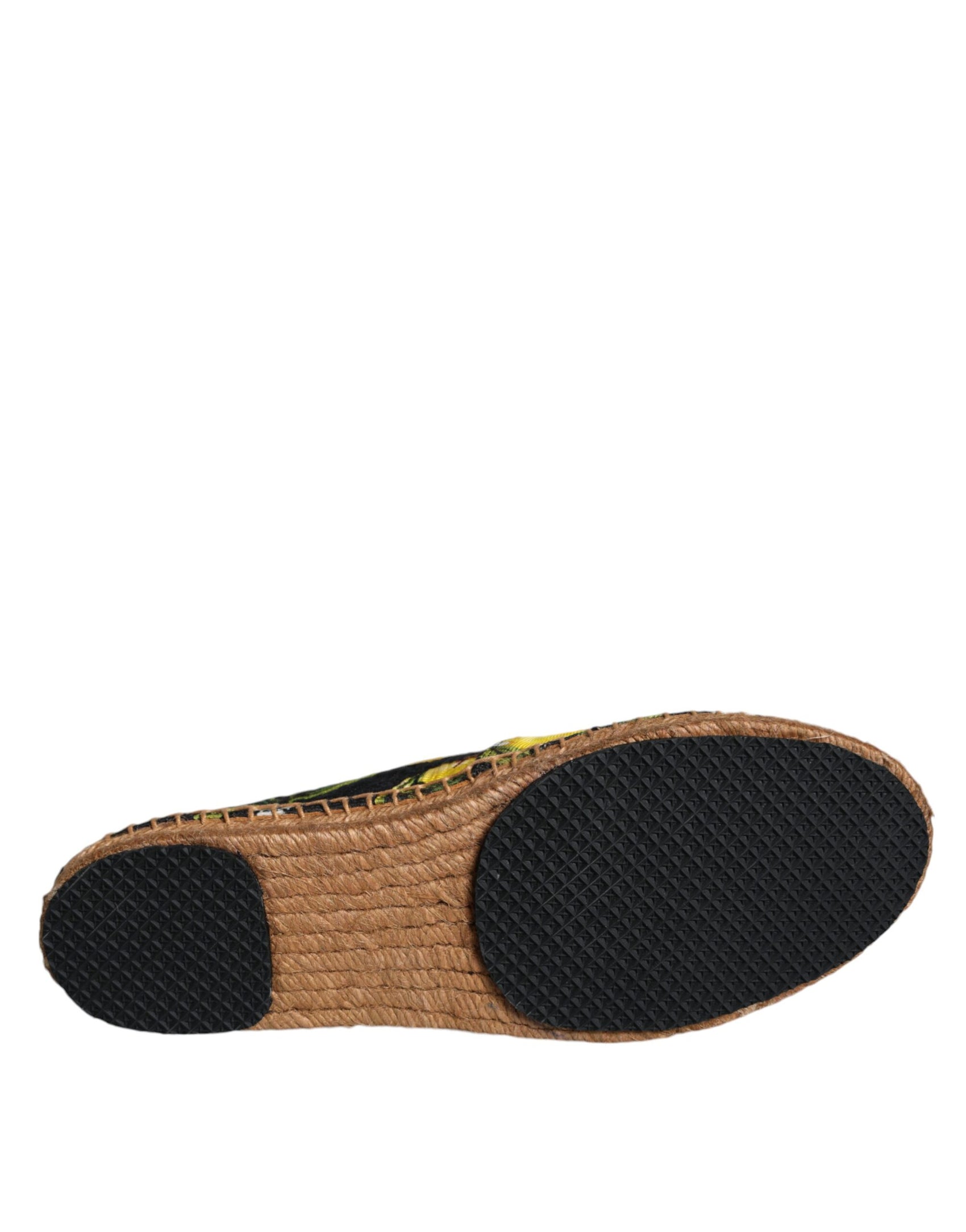 Mehrfarbige Zitronen-Espadrilles zum Hineinschlüpfen