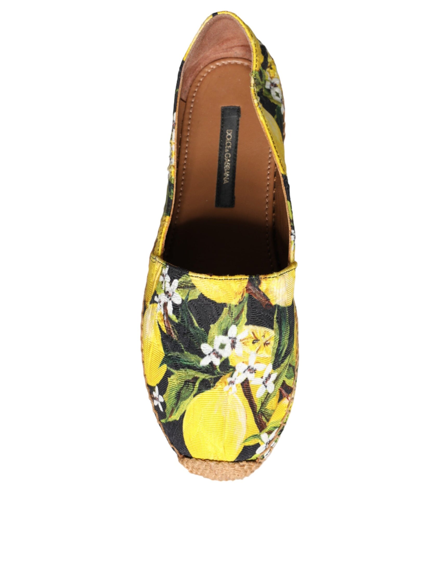 Mehrfarbige Zitronen-Espadrilles zum Hineinschlüpfen