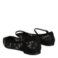 Black Taormina Lace Bellucci Flats Shoes