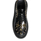 Black Leather Trekking Derby Embellished Shoes