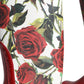 Red Floral Rubber Knee High Flat Boots Shoes