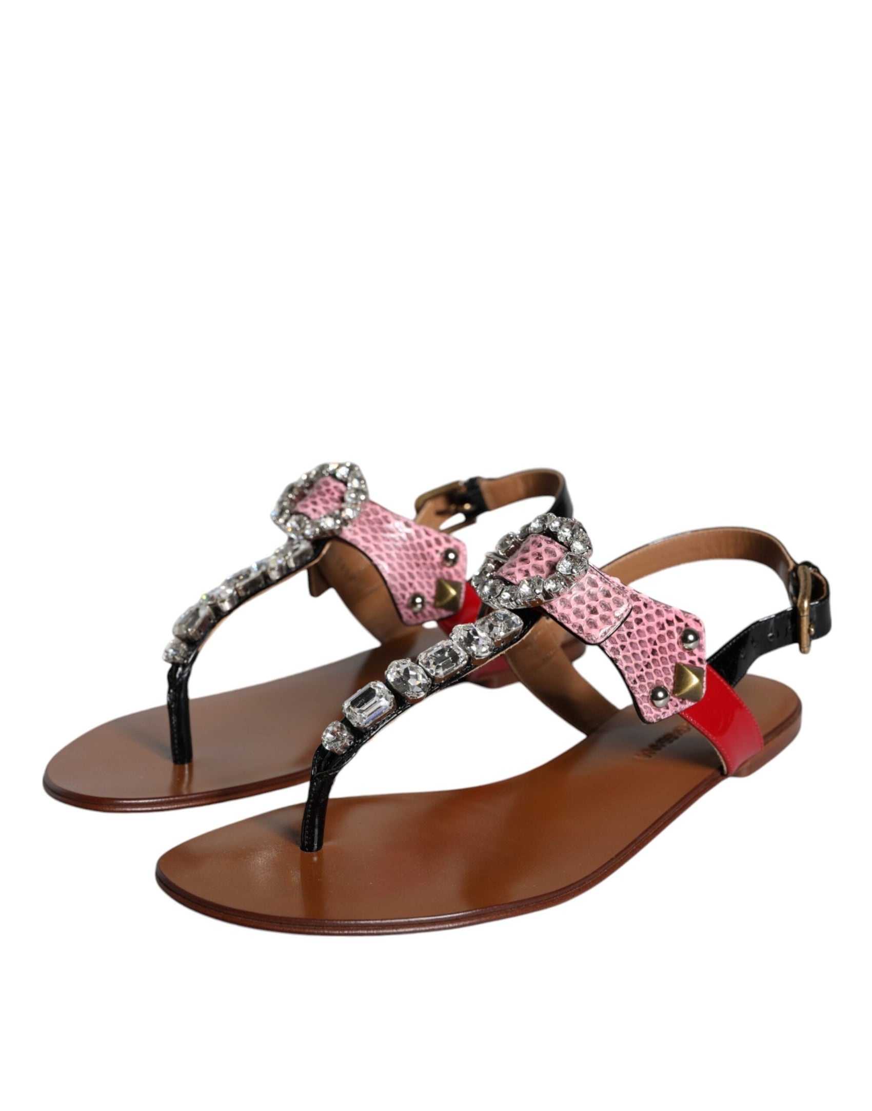 Mehrfarbige Kristallsandalen Flip-Flops Schuhe