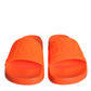 Orange Rubber Slides Sandals Beachwear Shoes