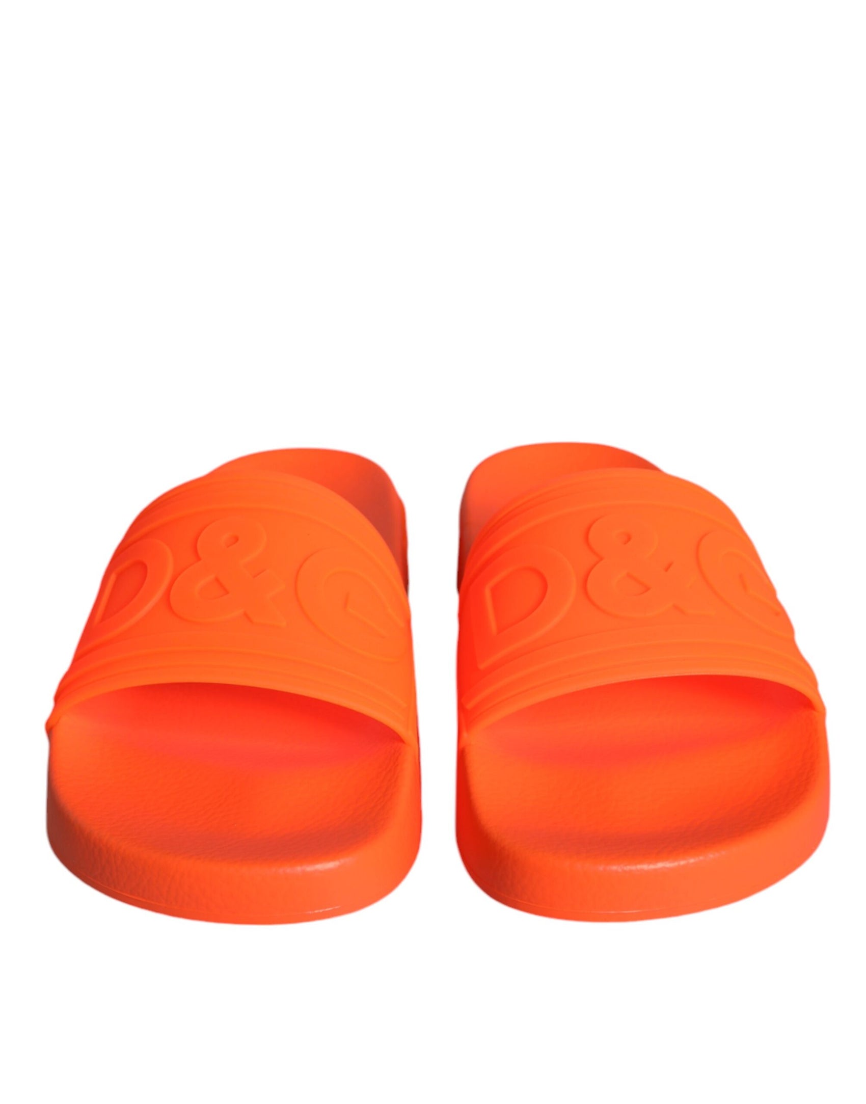 Orange Gummi Slides Sandalen Beachwear Schuhe