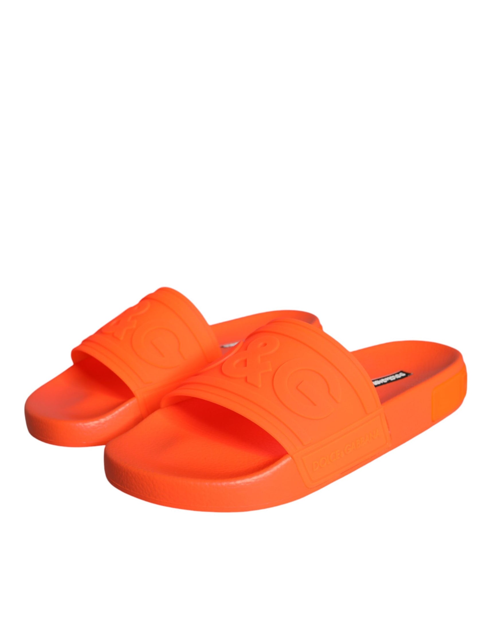 Orange Gummi Slides Sandalen Beachwear Schuhe