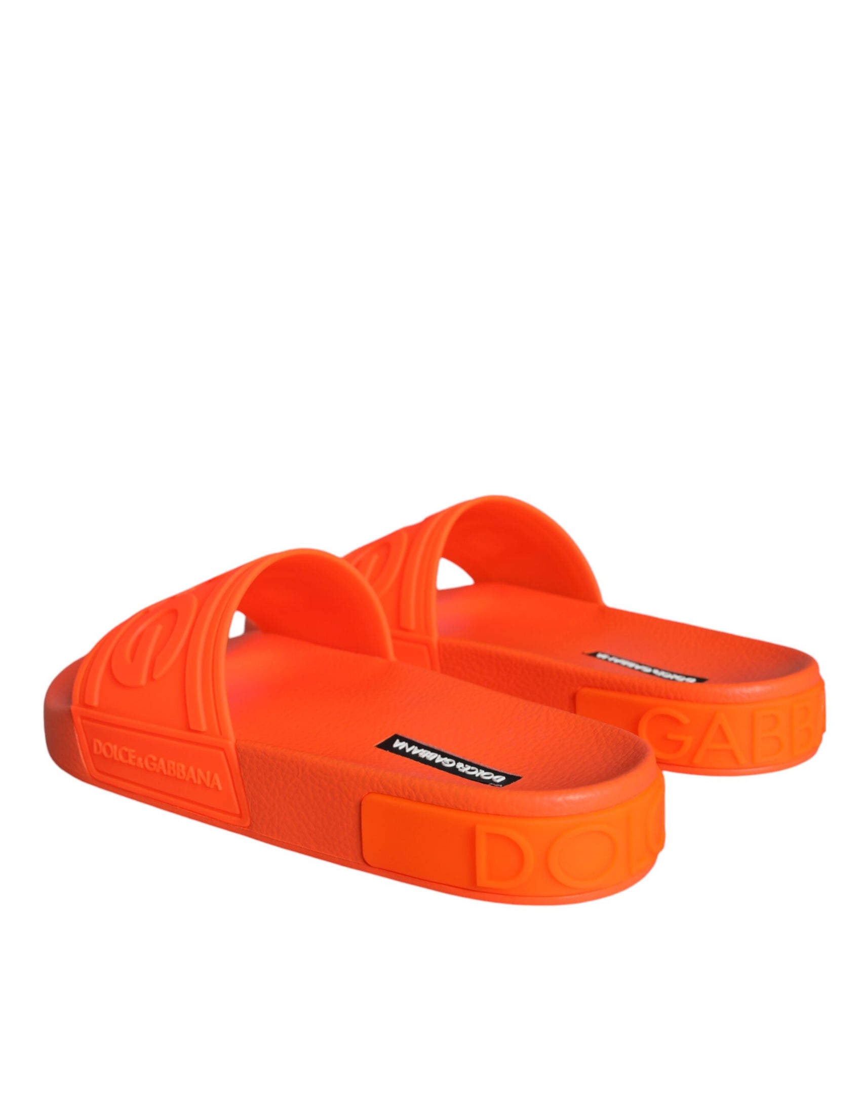 Orange Gummi Slides Sandalen Beachwear Schuhe