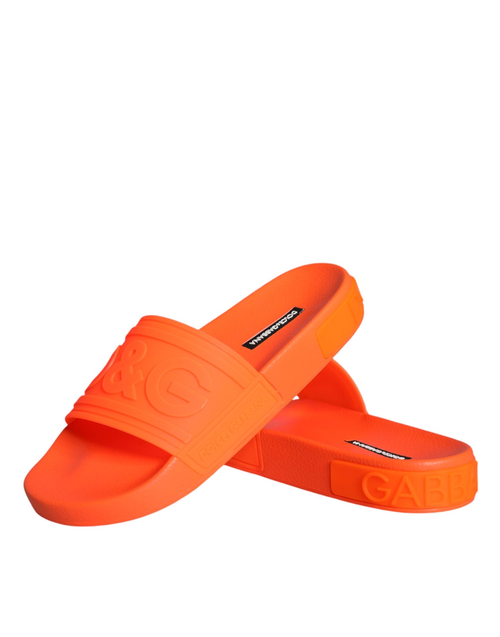 Orange Gummi Slides Sandalen Beachwear Schuhe