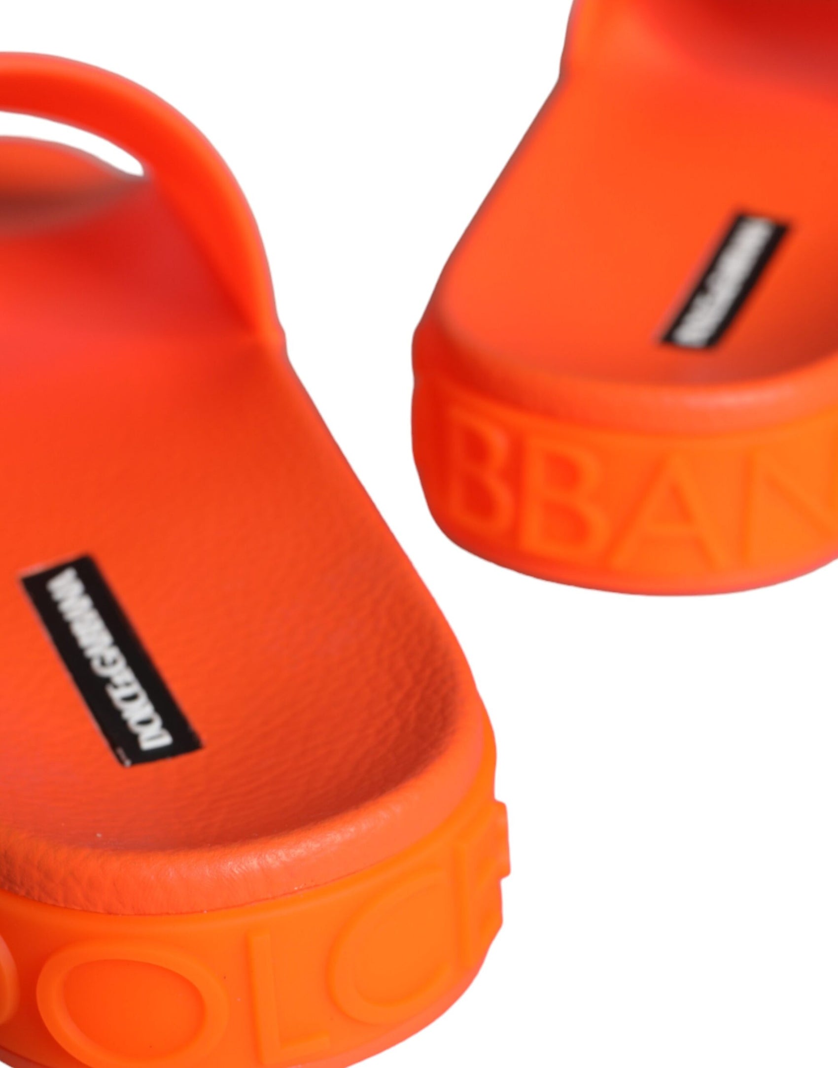 Orange Gummi Slides Sandalen Beachwear Schuhe