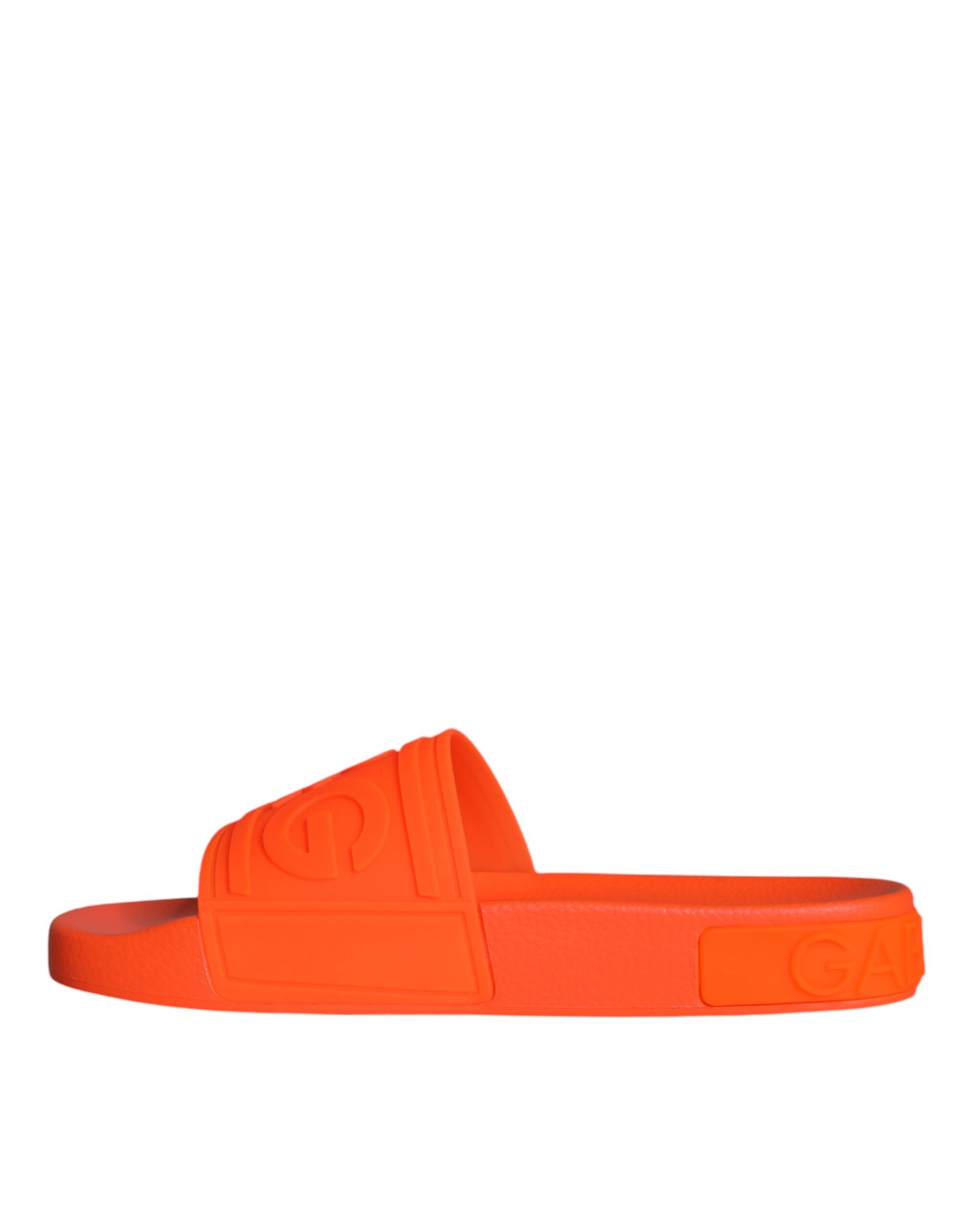 Orange Gummi Slides Sandalen Beachwear Schuhe