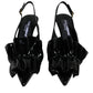 Black Patent Leather Heels Slingback Shoes