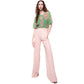 Pink Polyester Women Pants