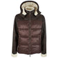 Brown Nylon Men's Quilted Jacket