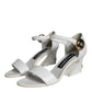 White Leather Heels Keira Sandals Shoes