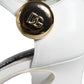 White Leather Heels Keira Sandals Shoes