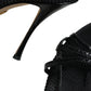 Black Mesh Stiletto Heels Sandals Shoes