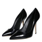 Black Patent Leather Bellucci Pumps Heels Shoes