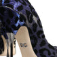 Violet Leopard Lurex High Heels Pumps Shoes