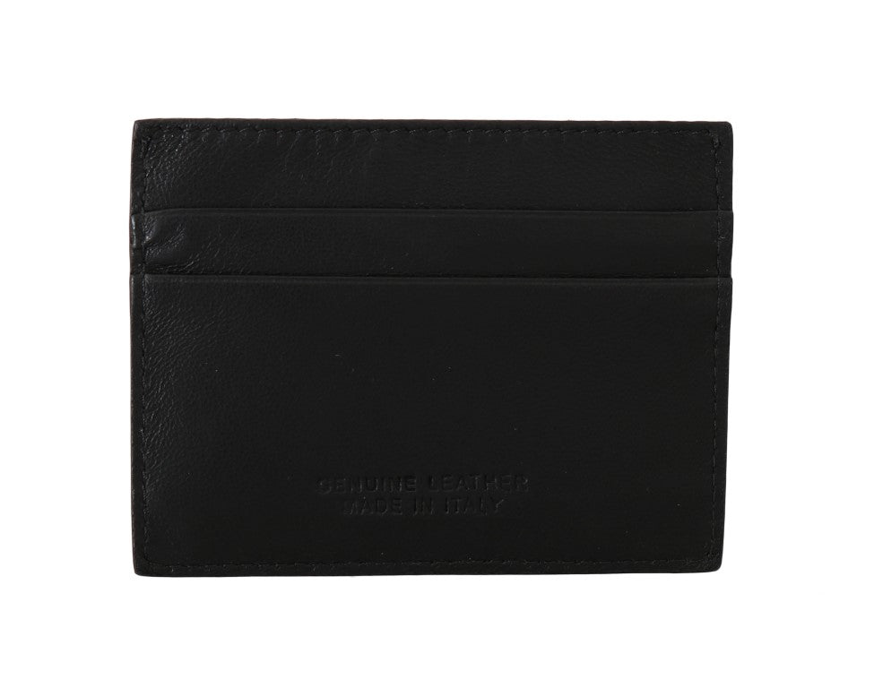 Exquisite Herrenbrieftasche aus schwarzem Leder