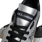 Silver Portofino Calf Leather Sneakers Shoes