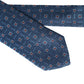 Cravatta regolabile da uomo in seta 100% con fantasia blu