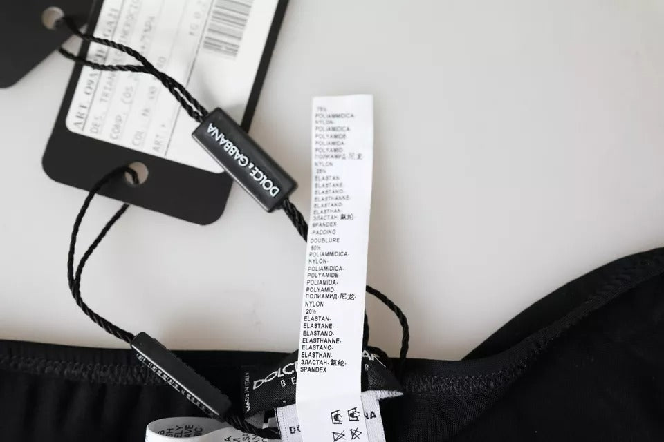 Bikini da spiaggia in nylon nero