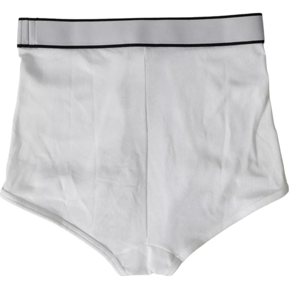 Weiße Unterwäsche aus Baumwollstretch mit Markenlogo