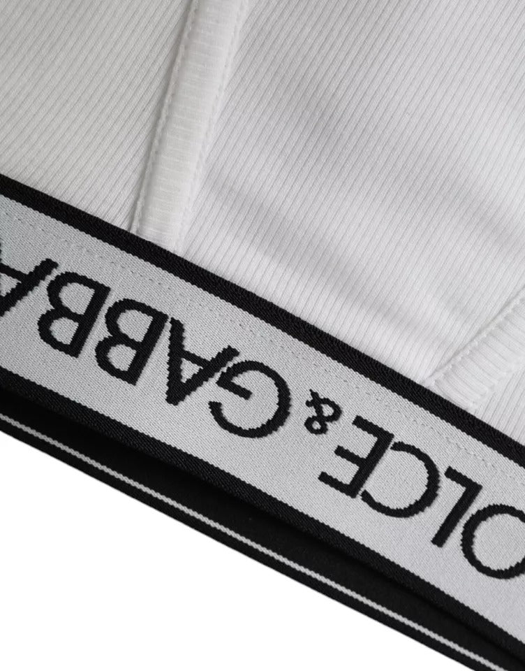 Weiße Unterwäsche aus Baumwollstretch mit Markenlogo
