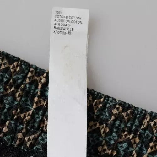 Braun gemusterte Beachwear Badeshorts Bademode