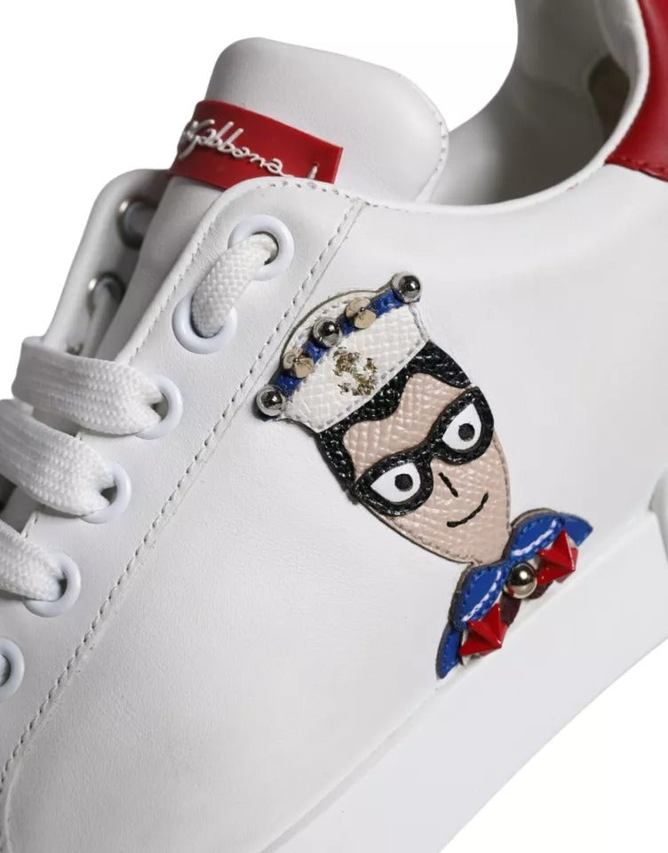 Portofino Sneakers aus Kalbsnappaleder mit weißen Patches