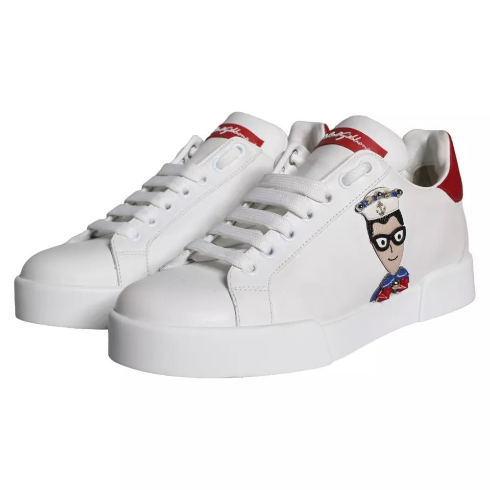 Portofino Sneakers aus Kalbsnappaleder mit weißen Patches