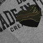 Graues T-Shirt aus Baumwolle mit Rundhalsausschnitt und grafischem Print