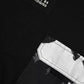 Schwarzes Herren-T-Shirt mit kurzen Ärmeln und Tasche aus Baumwolle