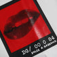 Weißes Herren-T-Shirt aus Baumwolle mit rotem Lippen-Print