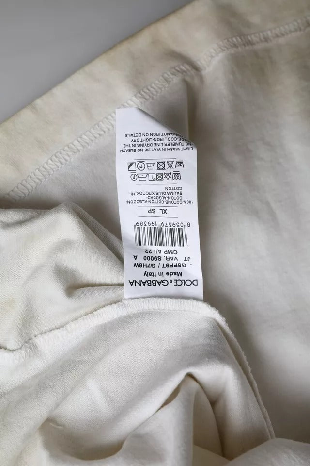 Off-White-T-Shirt aus Baumwolle mit Rundhalsausschnitt und Logo