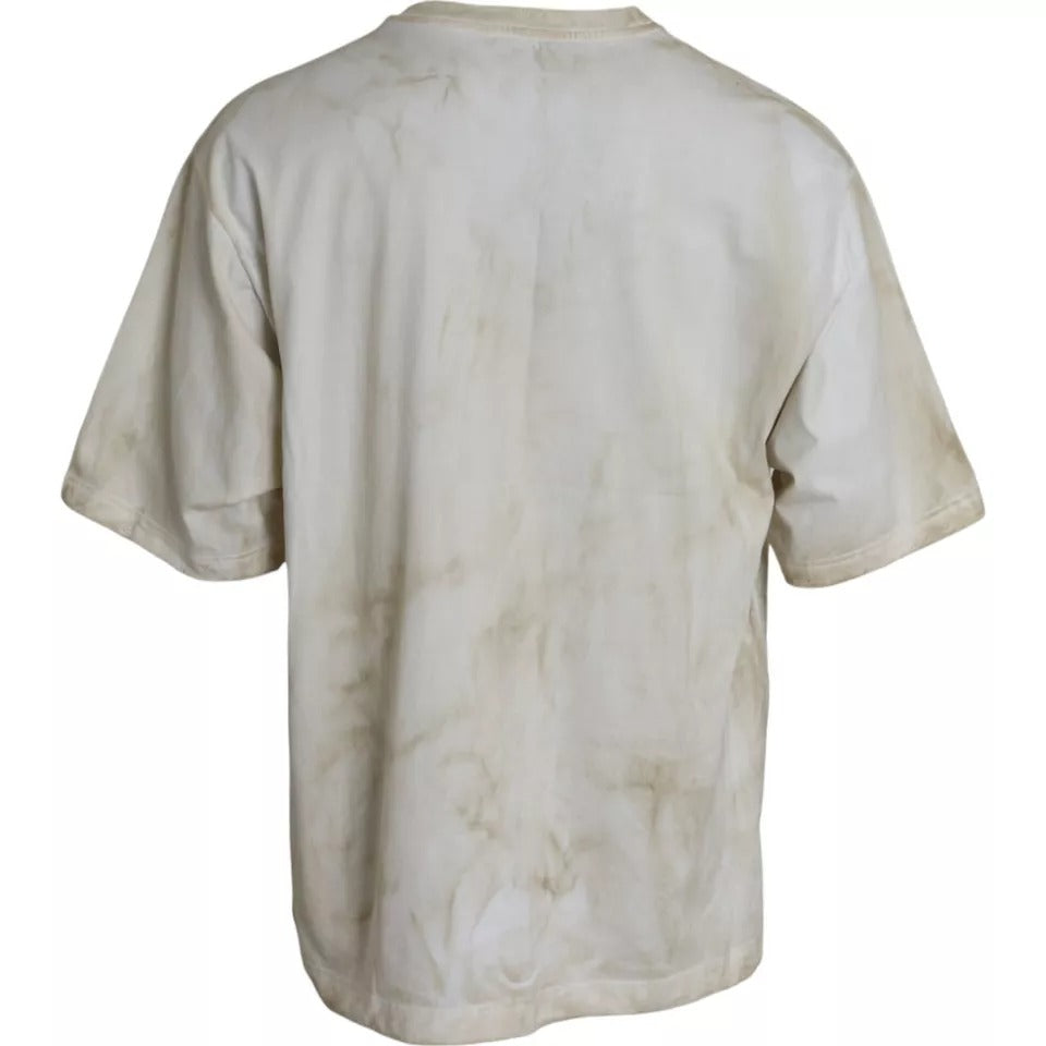 Off-White-T-Shirt aus Baumwolle mit Rundhalsausschnitt und Logo