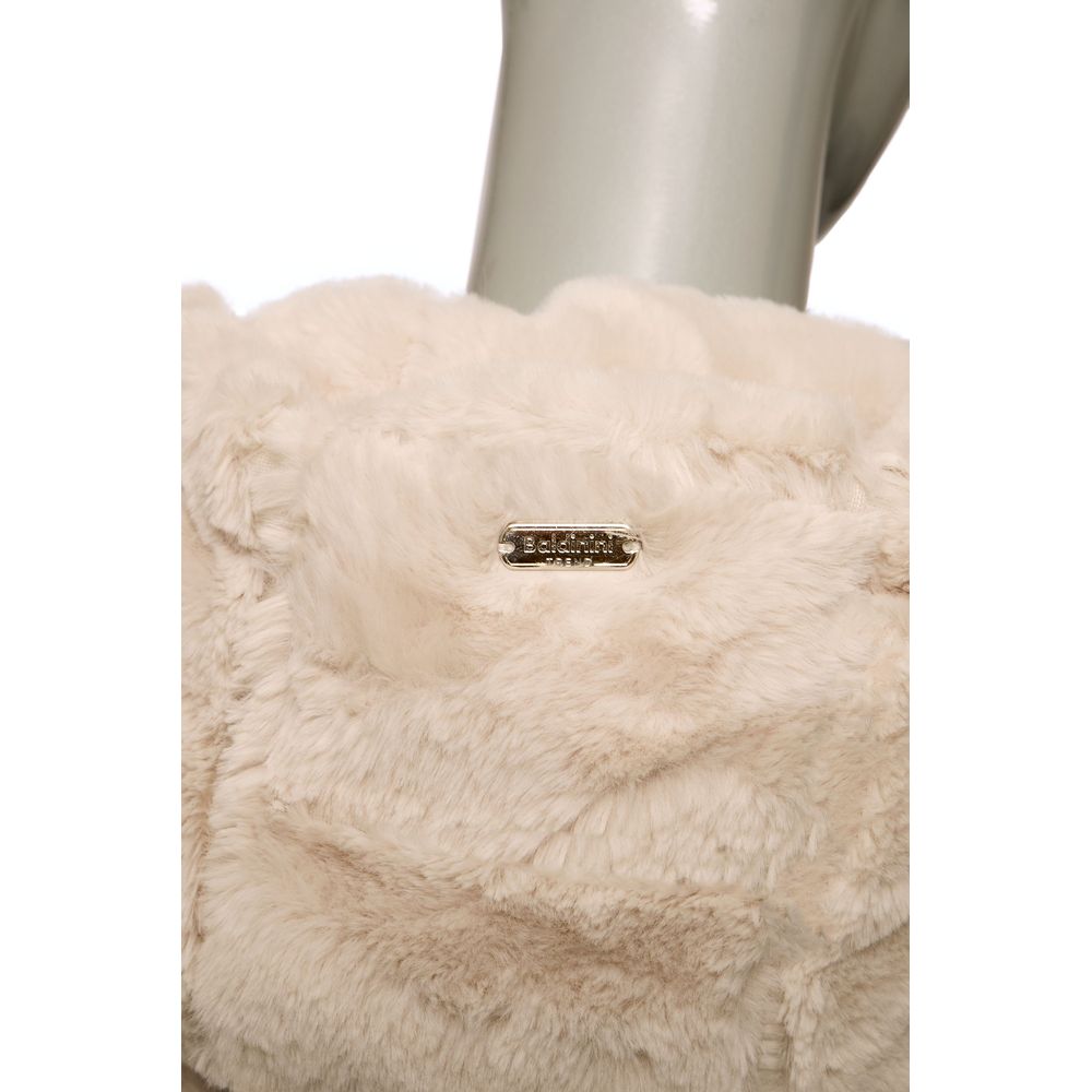 Beigefarbener Polyester-Damenmantel