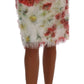 Elegant Floral High-Waist Pencil Skirt