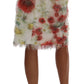 Elegant Floral High-Waist Pencil Skirt