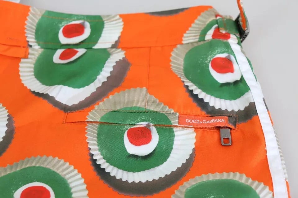 Orange Cupcake Beachwear Shorts Bademode