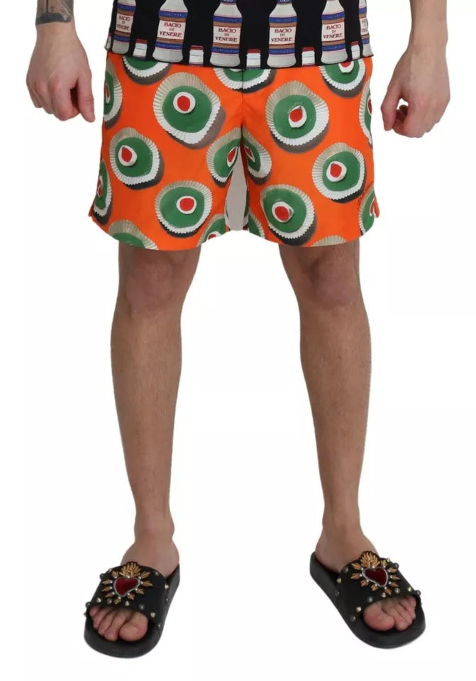 Orange Cupcake Beachwear Shorts Bademode